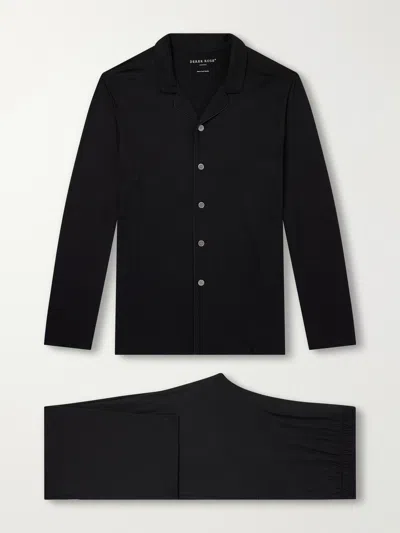 Derek Rose Basel 1 Stretch-modal Jersey Pyjama Set In Black