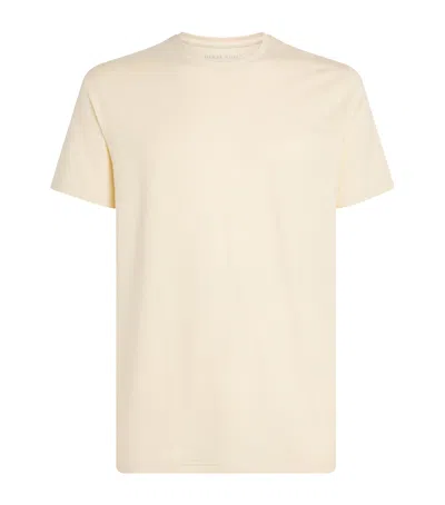 Derek Rose Basel Lounge T-shirt In Yellow
