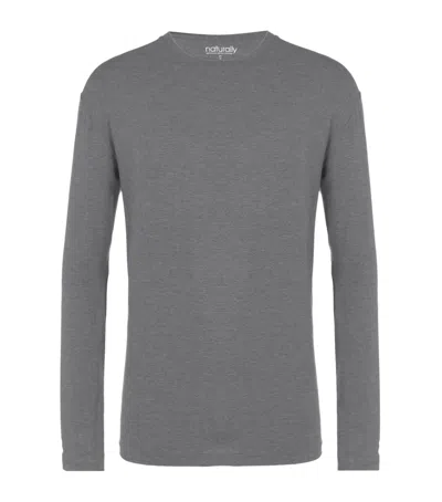 Derek Rose Basel Lounge T-shirt In Grey
