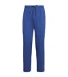 Derek Rose Mens Basel Relaxed-fit Stretch-modal Lounge Trousers Blue Xxl In Blue