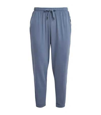 Derek Rose Basel Lounge Trousers In Blue
