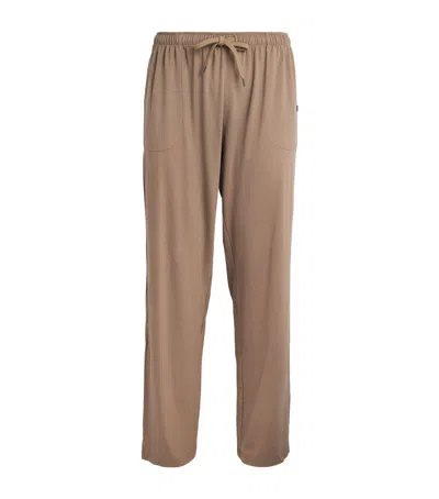 Derek Rose Basel Lounge Trousers In Brown
