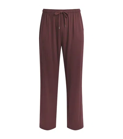 Derek Rose Basel Lounge Trousers In Brown
