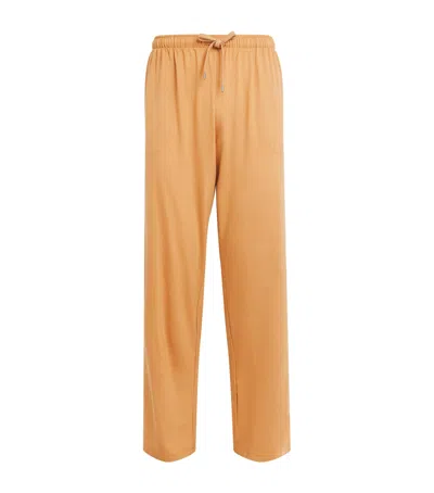 Derek Rose Basel Lounge Trousers In Gold