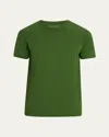 Derek Rose Basel Micro Modal Stretch Crewneck T-shirt In Green