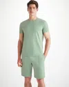 Derek Rose Basel Micro Modal Stretch T-shirt In Eucalyptus In Multi