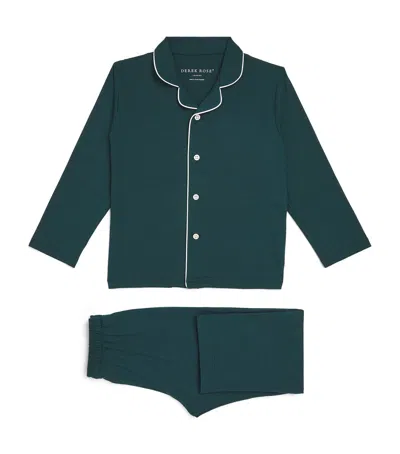 Derek Rose Kids' Basel Pyjama Set In Green