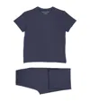 Derek Rose Basel Pyjama Set In Navy