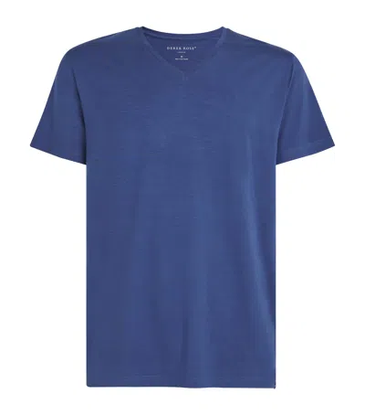 DEREK ROSE BASEL V-NECK LOUNGE T-SHIRT