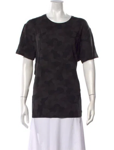 Pre-owned Derek Rose Camouflage Print Crew Neck T-shirt In Black