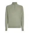 Derek Rose Cashmere Quarter-zip Sweater In Green