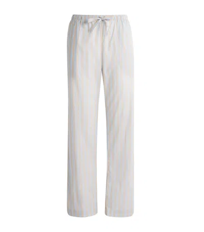Derek Rose Cotton Amalfi 21 Lounge Trousers In White