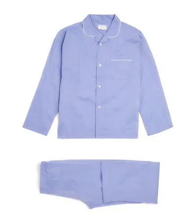 Derek Rose Kids' Cotton Amalfi Pyjama Set In Blue