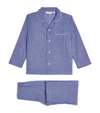 Derek Rose Cotton Amalfi Pyjama Set In Blue