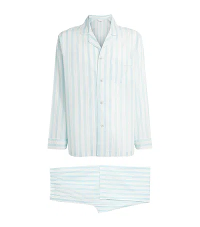 Derek Rose Cotton Amalfi Pyjama Set In Multi