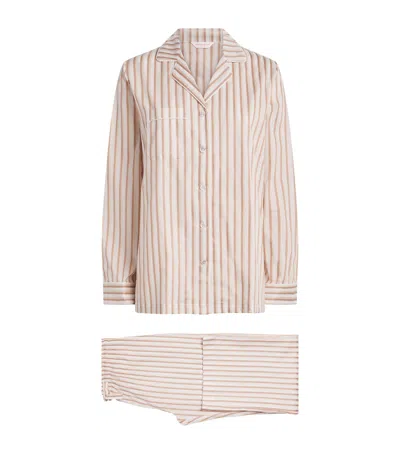 Derek Rose Cotton Capri Pyjama Set In Multi