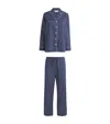 Derek Rose Cotton Classic Polka Dot Pyjama Set In Navy