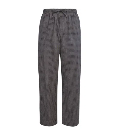 Derek Rose Cotton Jungle Leaf Print Boxer Shorts In Gray