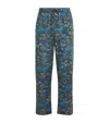 Derek Rose Cotton Jungle Print Lounge Trousers In Multi