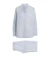 Derek Rose Cotton Nelson Pyjama Set In Blue