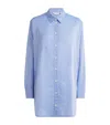 Derek Rose Cotton Nightshirt In Blue