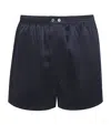 Derek Rose Lombard Cotton-jacquard Boxer Shorts In Blue