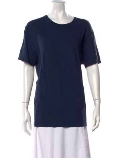 Pre-owned Derek Rose Crew Neck Short Sleeve T-shirt In Blue