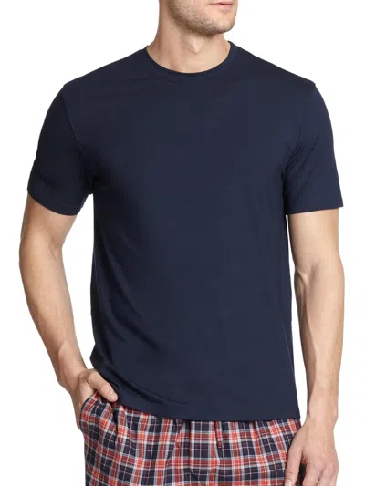 Derek Rose Crewneck Tee In Blue