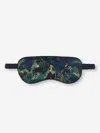 Derek Rose Eye Mask Silk Satin Multi Midnight Jungle Print