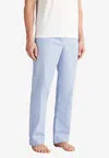 Derek Rose James Striped Pajama Pants In Light Blue