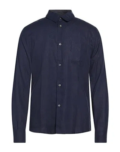 Derek Rose Man Shirt Navy Size S Linen