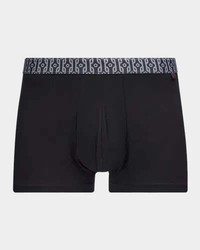 Derek Rose Men's Band Rope-print Hipster Briefs In Black