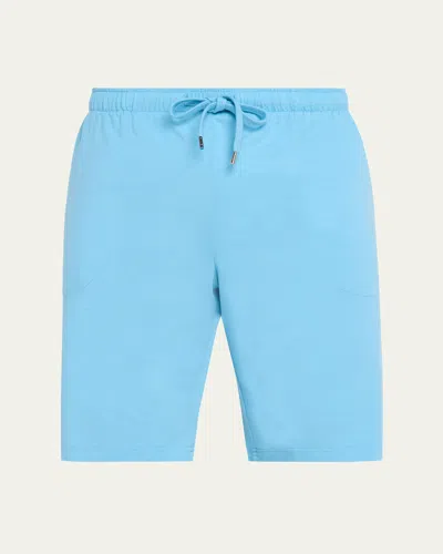Derek Rose Men's Basel 21 Micro Modal Stretch Lounge Shorts In Blue
