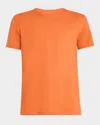 Derek Rose Men's Basel Crewneck T-shirt In Orange