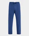 Derek Rose Mens Basel Relaxed-fit Stretch-modal Lounge Trousers Blue Xxl In Blue