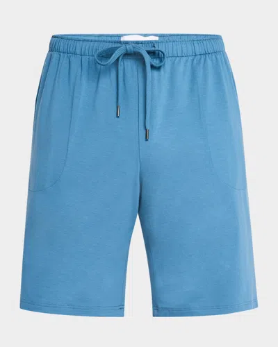 Derek Rose Men's Basel Micromodal Lounge Shorts In Blue