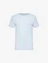 DEREK ROSE DEREK ROSE MEN'S BLUE JORDAN SHORT-SLEEVED LINEN T-SHIRT