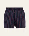 Derek Rose Men's Bondi Stripe Quick-dry Swim Trunks In Blue
