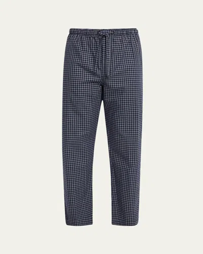 Derek Rose Men's Braemar Brushed Cotton Pajama Pants In Gray
