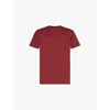 Derek Rose Basel Crewneck Stretch-jersey T-shirt In Burgundy
