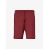 Derek Rose Mens Burgundy Basel Drawstring Waistband Straight Leg Relaxed Fit Stretch-modal Shorts In Burgundy
