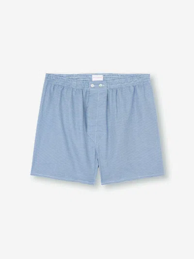 Derek Rose Men's Classic Fit Boxers Cotton Navy Puppytooth Pattern