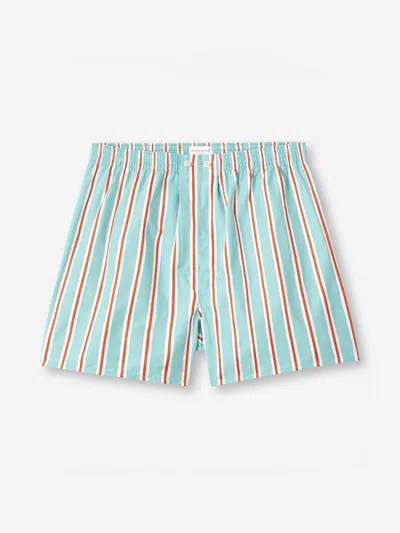 Derek Rose Men's Classic Fit Boxers Royal 223 Cotton Turquoise