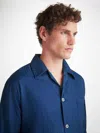 Derek Rose Men's Classic Fit Pyjamas Cotton Jacquard Navy Rope Pattern In Navy