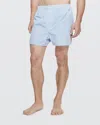 Derek Rose James Striped-pattern Classic-fit Cotton Boxer Briefs In Blue