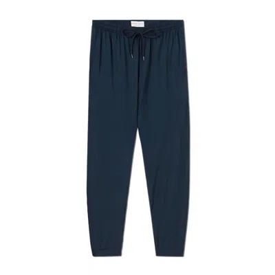 Derek Rose Men's Jersey Track Pant In Navy In Blue
