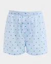 Derek Rose Men's Classic Fit Boxers Cotton Batiste Blue Elephant Print