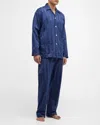 Derek Rose Men's Lingfield Two-piece Long Pajama Set