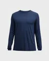 Derek Rose Men's Long-sleeve Jersey Tee In Navy