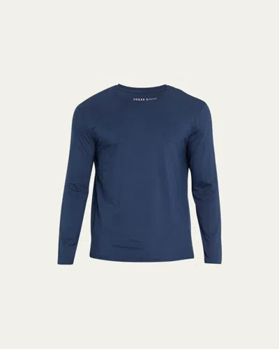 Derek Rose Men's Long-sleeve Jersey Tee In Navy